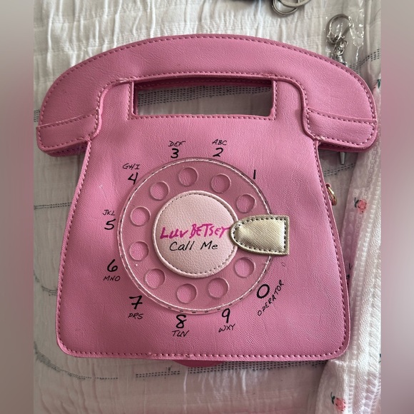 Betsey Johnson Handbags - Pink Betsy Johnson Telephone-Shaped Bag